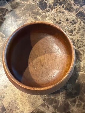 Vintage Goodwood Genuine Teak Bowl Thailand cracked